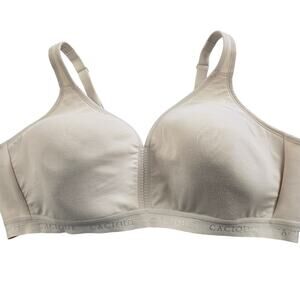 Cacique Bra 50C Lightly Lined No-Wire Plus Size Soft Cups Beige Nude #1111228
